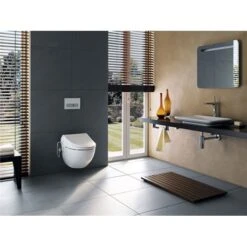 Geberit WC Suspendu AquaClean 4000 146.135.11.1 505x485x400 Mm Frein De Chute -Aqua Home Magasin wc suspendu aquaclean 4000 146135111 blanc alpin 4