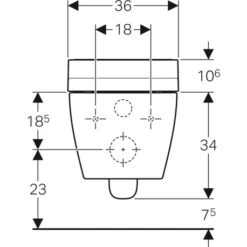 Geberit WC Suspendu AquaClean Tuma Comfort 146.290.SJ.1 553x360x446 Mm Noir/verre