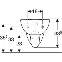 Geberit WC Suspendu Bastia 501.769.00.1 355x335x520 Mm Avec Bride