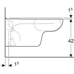 Geberit WC Suspendu PMR Vitalis 00392210000 700x355x345 Mm Avec Bride 8 Geberit WC Suspendu PMR Vitalis 00392210000 700x355x345 Mm Avec Bride -Aqua Home Magasin wc suspendu pmr vitalis 00392210000 700x355x345 mm avec bride 1