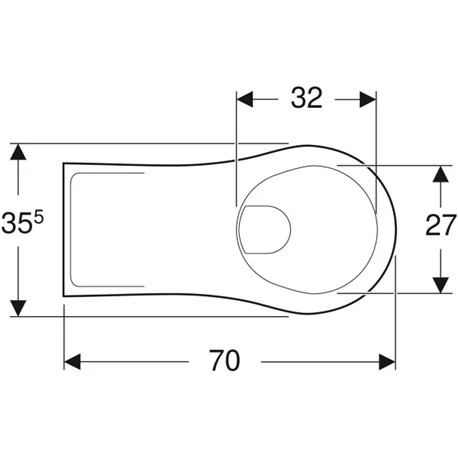Geberit WC Suspendu PMR Vitalis 00392210000 700x355x345 Mm Avec Bride 5 Geberit WC Suspendu PMR Vitalis 00392210000 700x355x345 Mm Avec Bride – Image 3