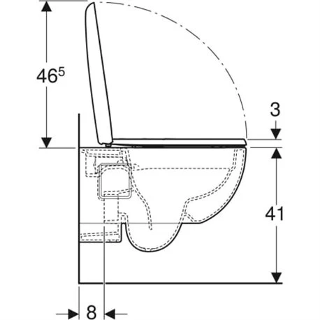 Geberit WC Suspendu Renova 500.800.00.1 530x370x390 Mm Frein De Chute 4 Geberit WC Suspendu Renova 500.800.00.1 530x370x390 Mm Frein De Chute – Image 2