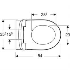 Geberit WC Suspendu Renova 500.801.00.1 540x370x405 Mm Sans Bride 10 Geberit WC Suspendu Renova 500.801.00.1 540x370x405 Mm Sans Bride -Aqua Home Magasin wc suspendu renova 500801001 charnieres declipsables 3