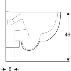 Geberit WC Suspendu PMR Renova Comfort 500.694.01.1 530x355x370 Mm Avec Bride 7 Geberit WC Suspendu PMR Renova Comfort 500.694.01.1 530x355x370 Mm Avec Bride -Aqua Home Magasin wc suspendu renova comfort 500694011 sureleve carene 1