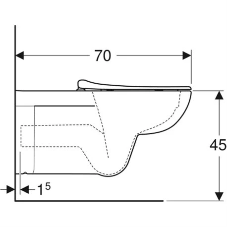 Geberit WC Suspendu PMR Renova Comfort 500.818.00.1 700x360x382 Mm Sans Bride 4 Geberit WC Suspendu PMR Renova Comfort 500.818.00.1 700x360x382 Mm Sans Bride – Image 2
