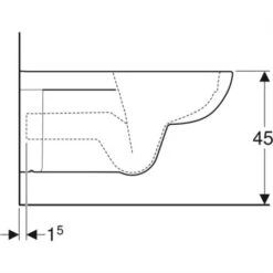Geberit WC Suspendu PMR Renova Comfort 500.917.00.1 700x355x450 Mm Avec Bride -Aqua Home Magasin wc suspendu renova comfort 500917001 rallonge sans trous d abattant wc 1