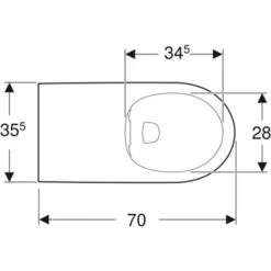 Geberit WC Suspendu PMR Renova Comfort 500.917.00.1 700x355x450 Mm Avec Bride -Aqua Home Magasin wc suspendu renova comfort 500917001 rallonge sans trous d abattant wc 2