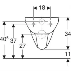 Geberit WC Suspendu PMR Renova Comfort 500.918.00.1 700x355x340 Mm Avec Bride