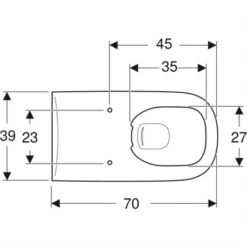 Geberit WC Suspendu PMR Renova Comfort Square 208560000 700x390x450 Mm Avec Bride -Aqua Home Magasin wc suspendu renova comfort square 208560000 rallonge 1