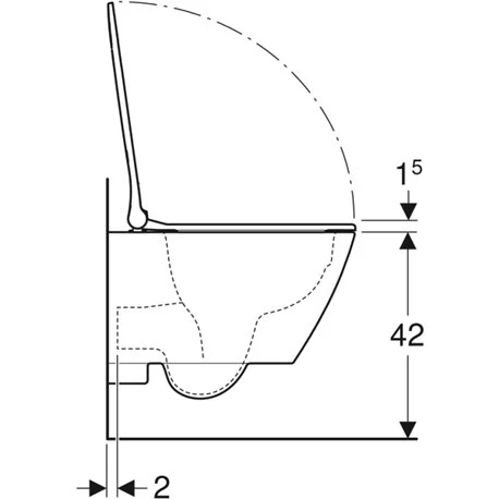 Geberit WC Suspendu Smyle Square 501.619.00.1 490x350x375 Mm Sans Bride 4 Geberit WC Suspendu Smyle Square 501.619.00.1 490x350x375 Mm Sans Bride – Image 2