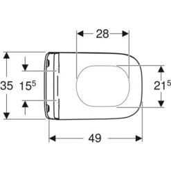 Geberit WC Suspendu Smyle Square 501.619.00.1 490x350x375 Mm Sans Bride 8 Geberit WC Suspendu Smyle Square 501.619.00.1 490x350x375 Mm Sans Bride -Aqua Home Magasin wc suspendu smyle square 501619001 490x350x375 mm frein de chute 2